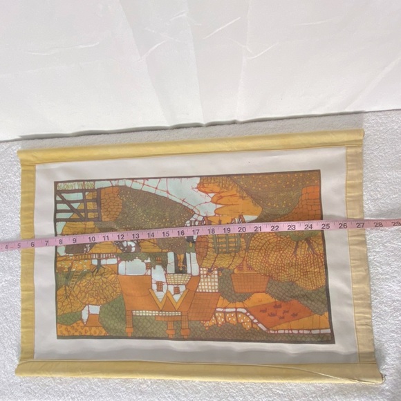 Vintage 1974 Batik Painting Canadian Artist Rohana Laing Wall Hanging - Picture 3 of 12
